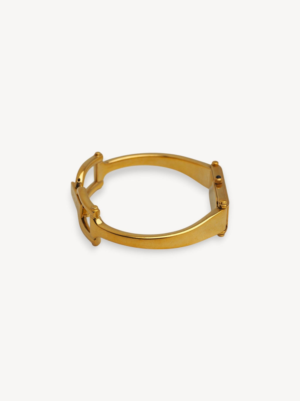 GUCCI 1500L MOTHER OF PEARL HORSEBIT WATCH GOLD