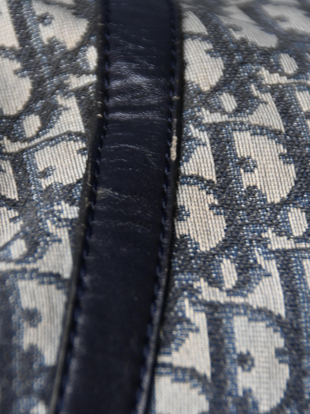CHRISTIAN DIOR OBLIQUE BOSTON BAG 30 NAVY