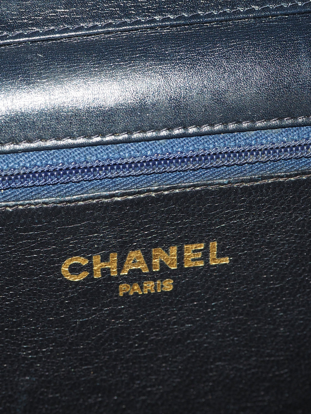 CHANEL SINGLE FLAP BAG NAVY