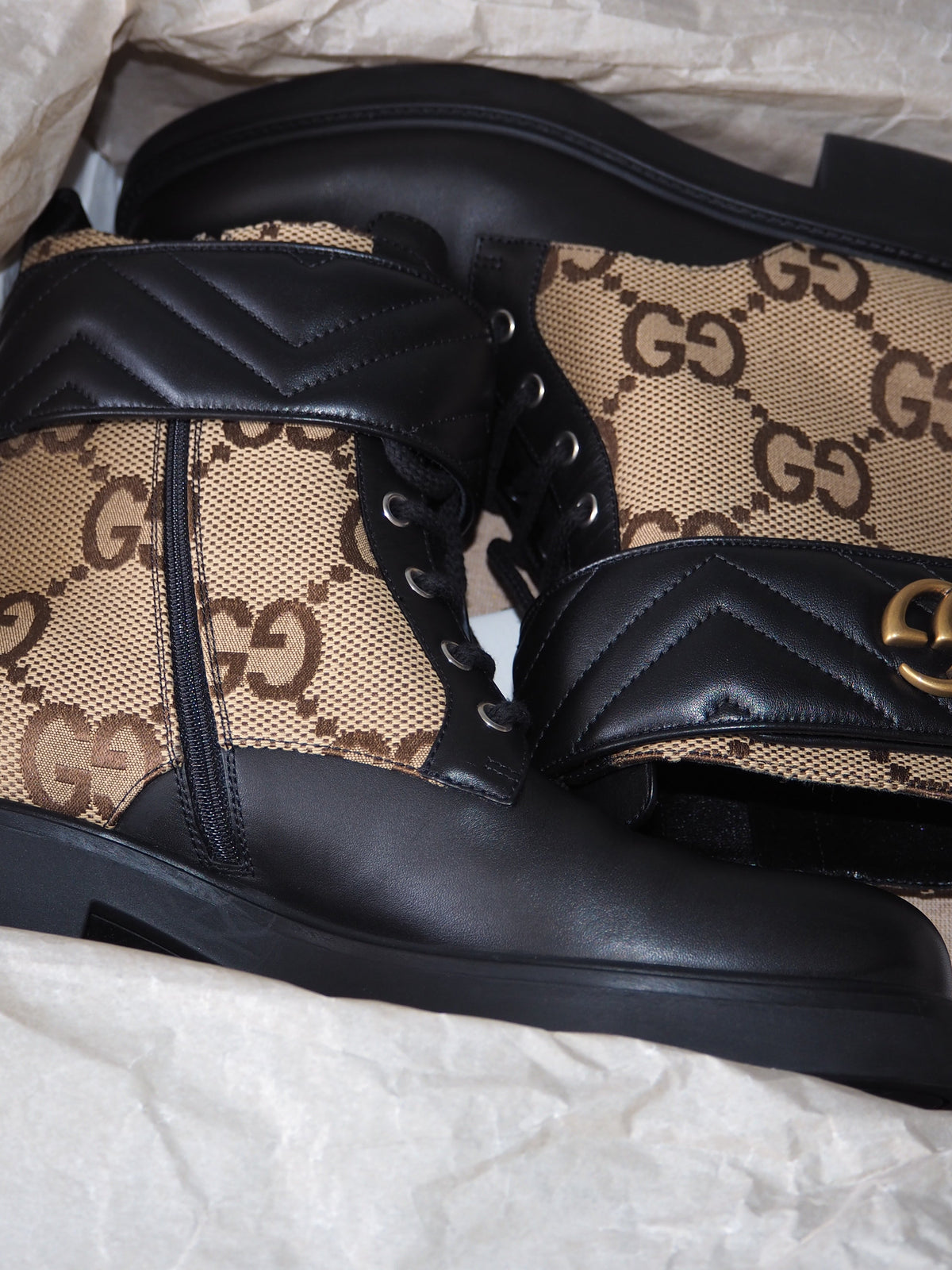 GUCCI DOUBLE G ANKLE BOOTS
