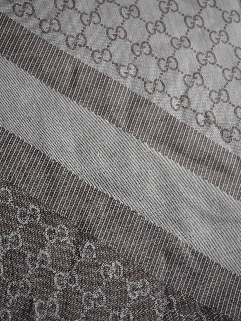 GUCCI GG JACQUARD SILK WOOL SCARF