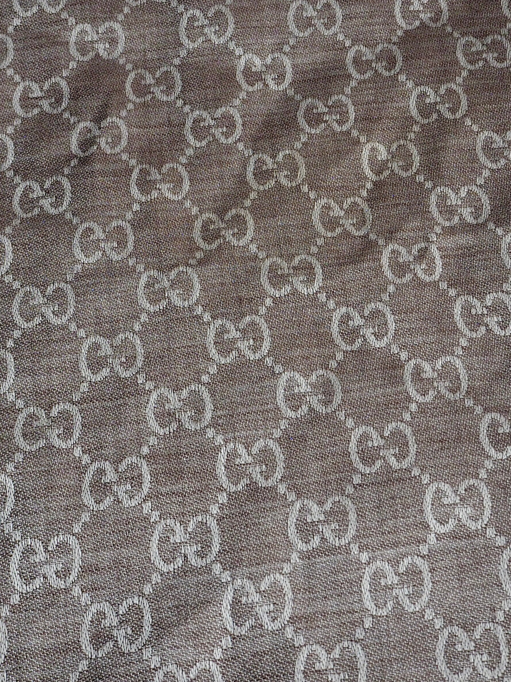 GUCCI GG JACQUARD SILK WOOL SCARF