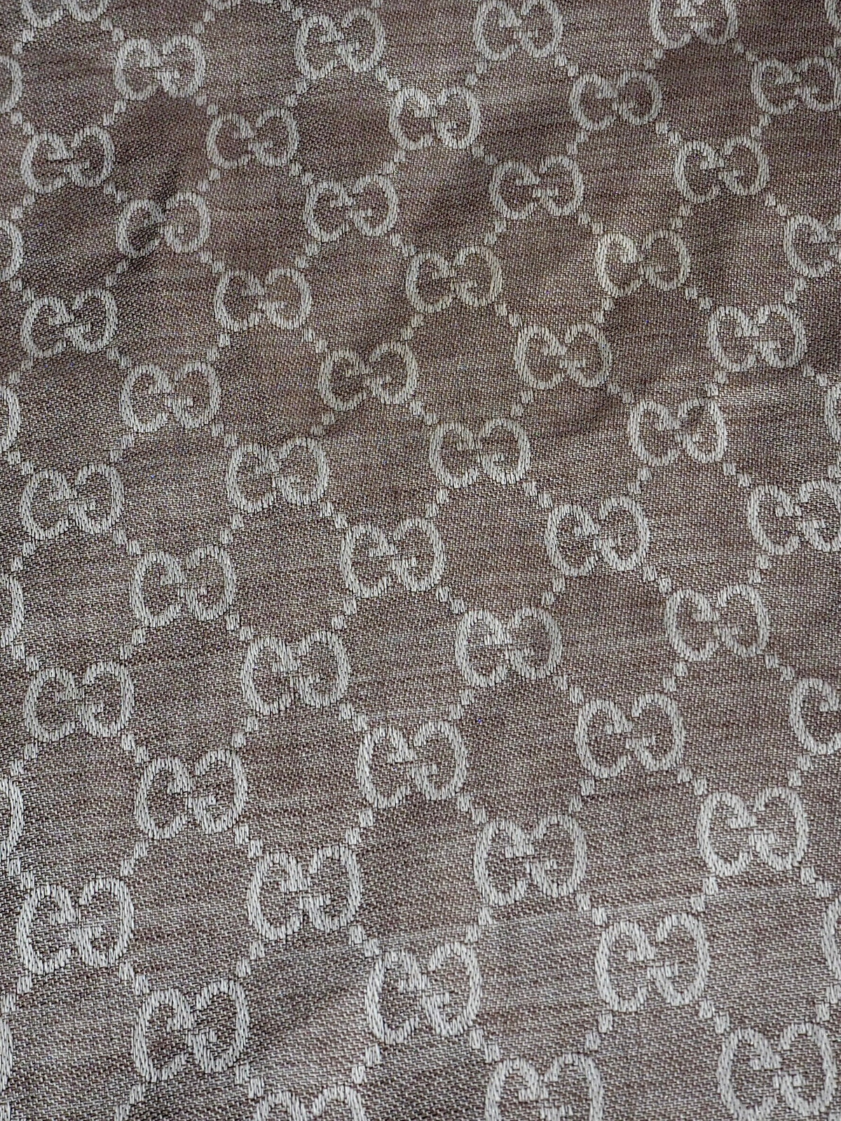 GUCCI GG JACQUARD SILK WOOL SCARF