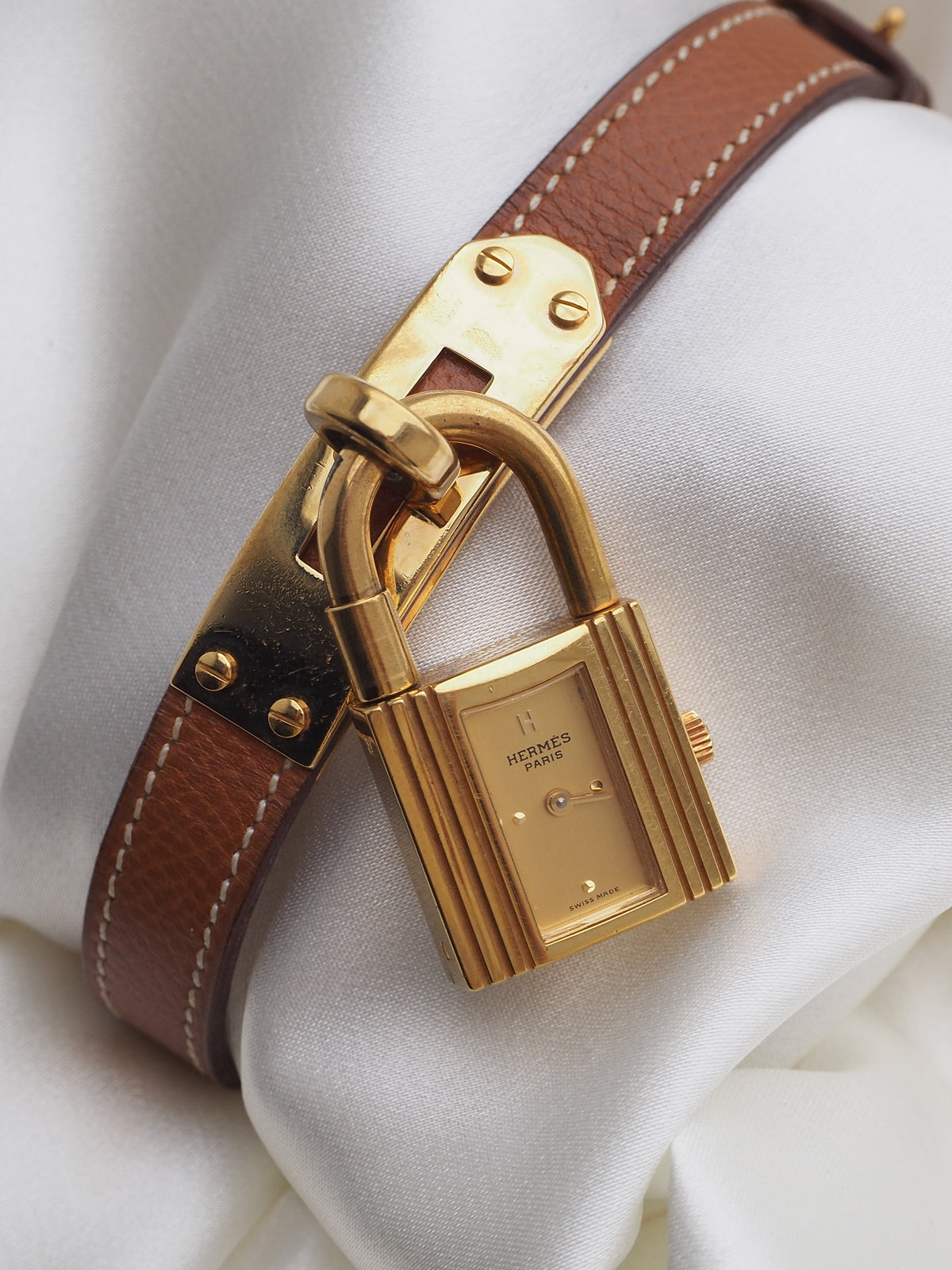 HERMÈS KELLY CADENA WATCH BROWN