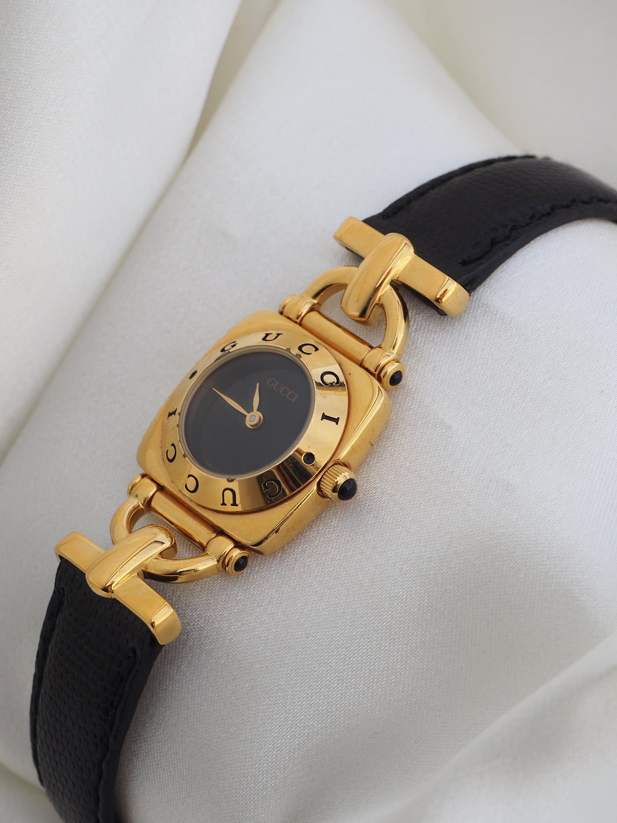 GUCCI 6300L HORSEBIT WATCH BLACK