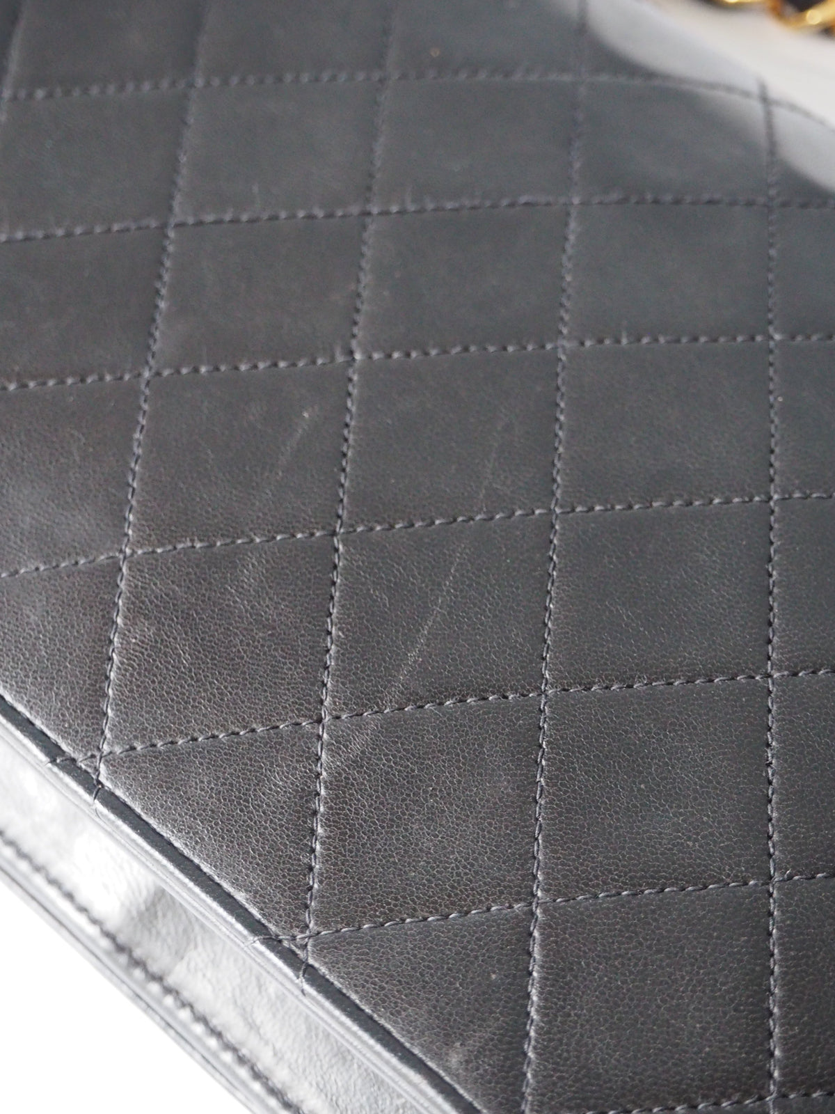 CHANEL SINGLE FULL FLAP BAG BLACK