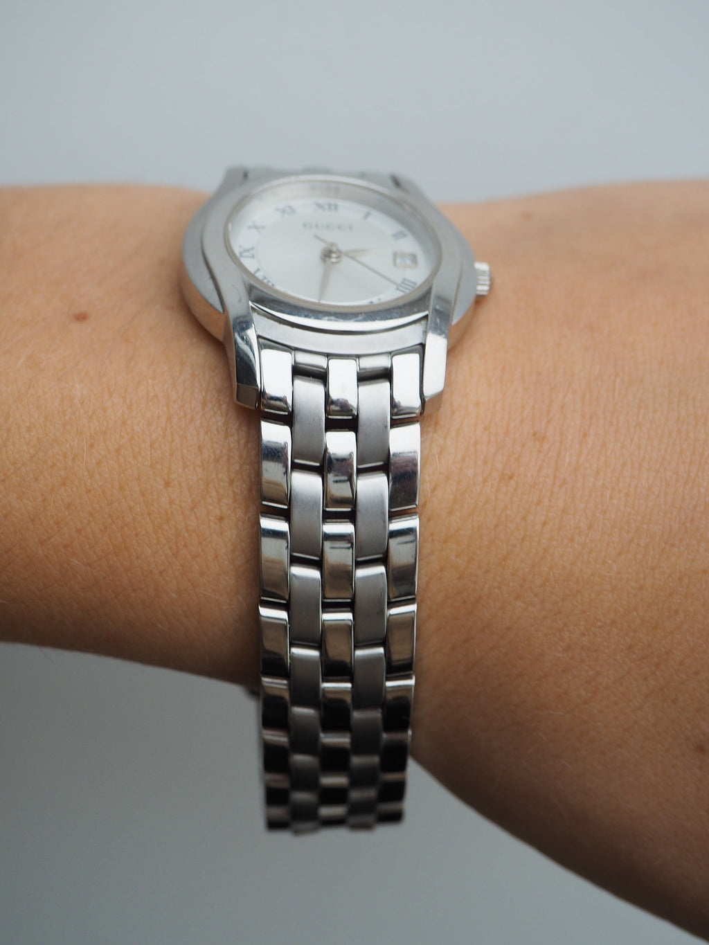 GUCCI 5500L WATCH SILVER