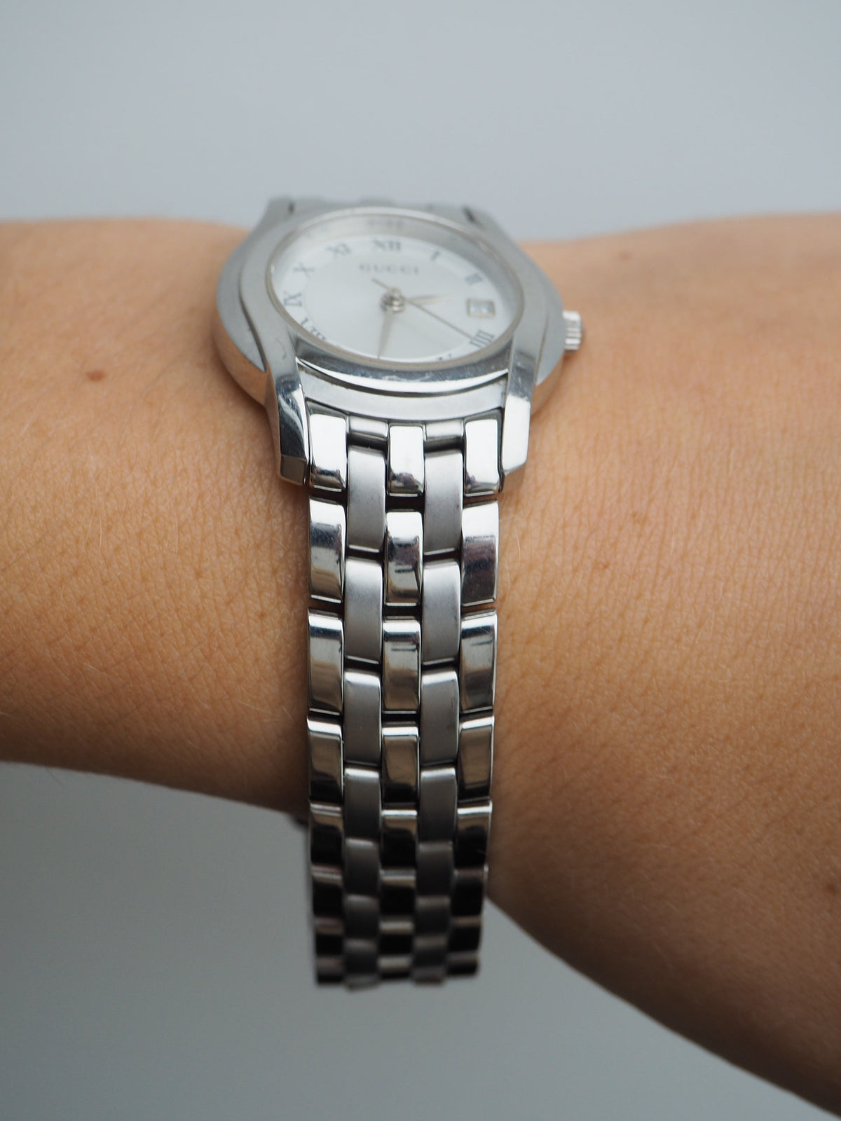 GUCCI 5500L WATCH SILVER
