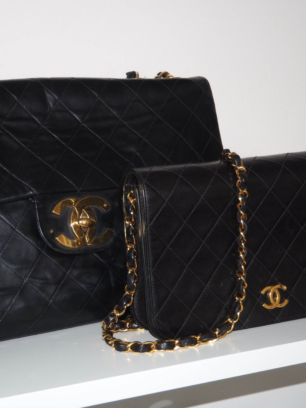 CHANEL SINGLE FULL FLAP BAG BLACK
