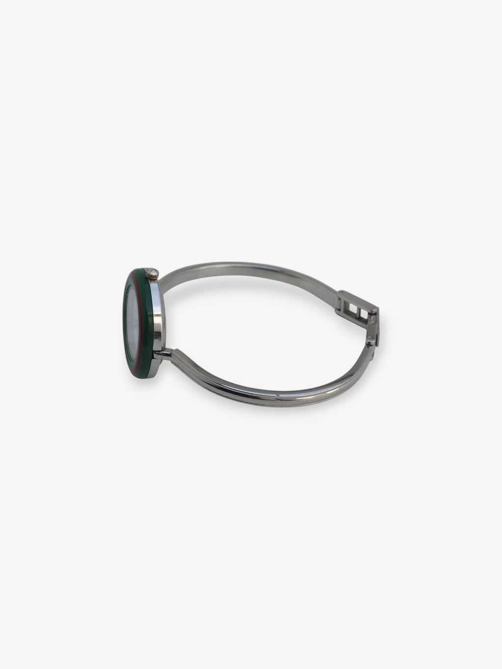 GUCCI INTERCHANGEABLE BEZEL WATCH SILVER