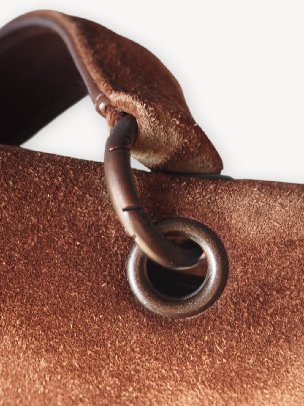 CHANEL SUEDE SHOULDER BAG BROWN