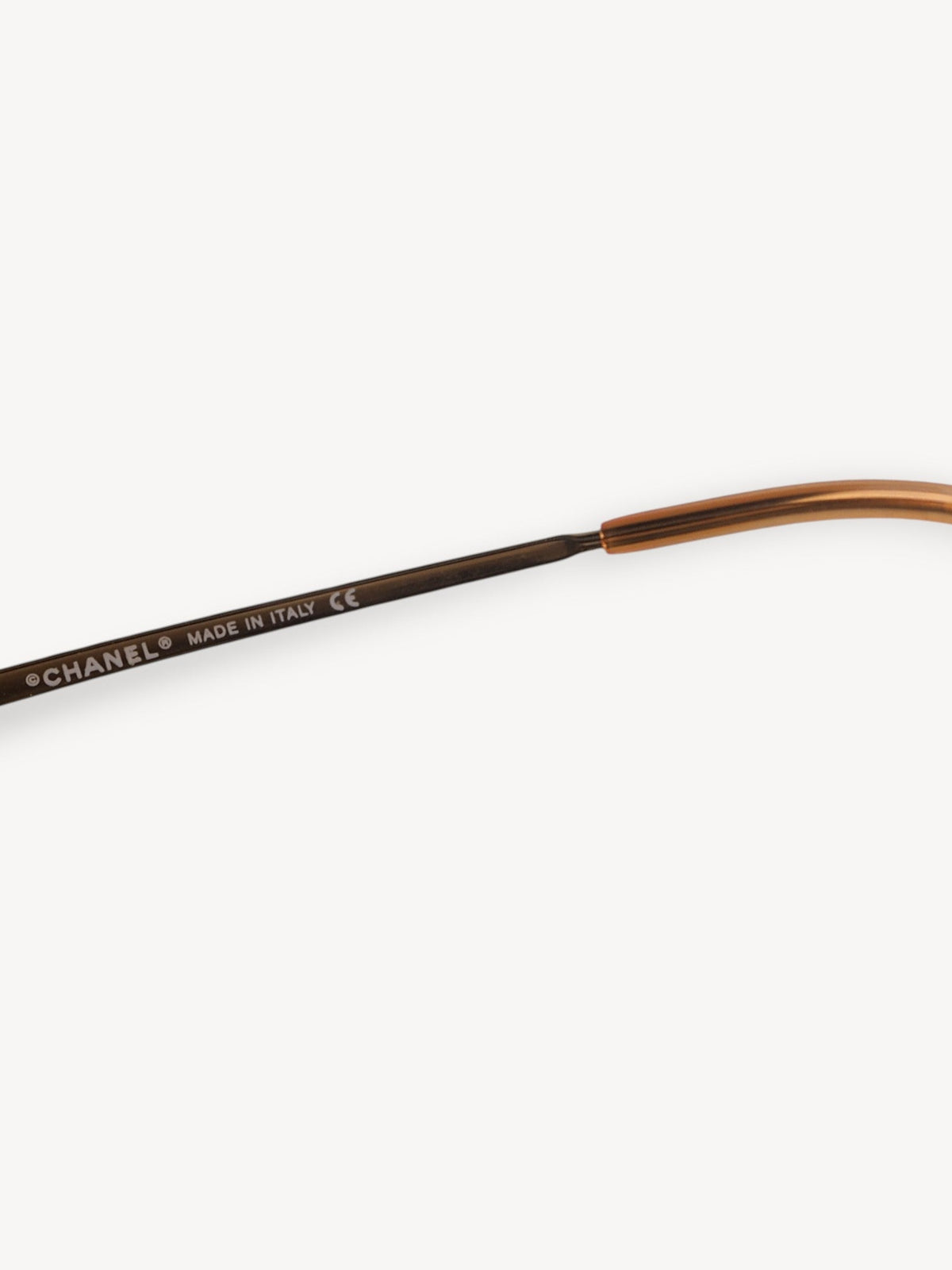 CHANEL 4017-D CRYSTAL CC LOGO RIMLESS SUNGLASSES ORANGE