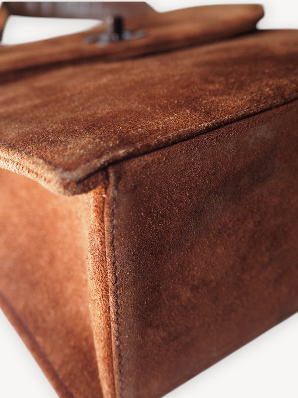 CHANEL SUEDE SHOULDER BAG BROWN