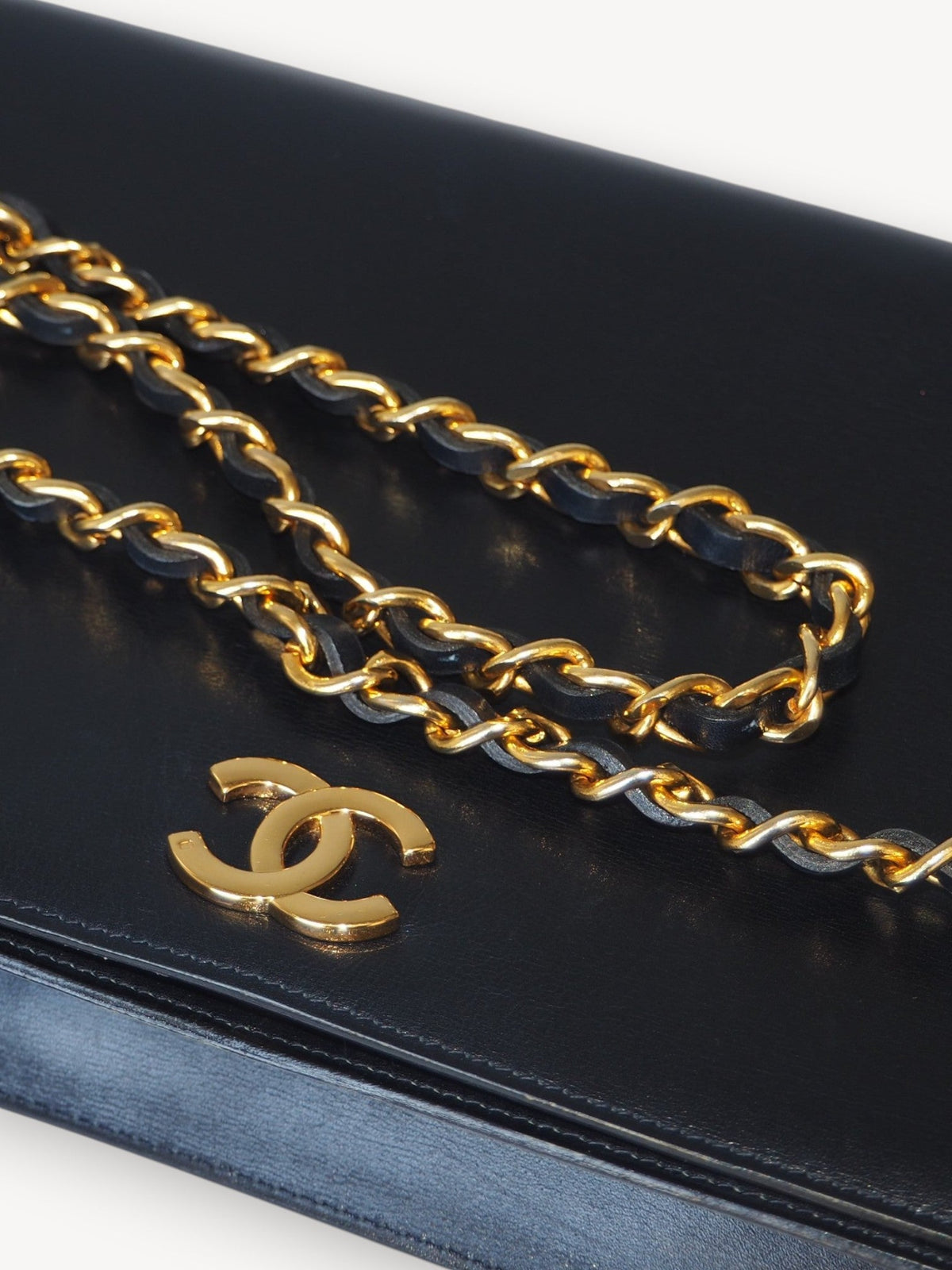 CHANEL SINGLE FLAP BAG NAVY