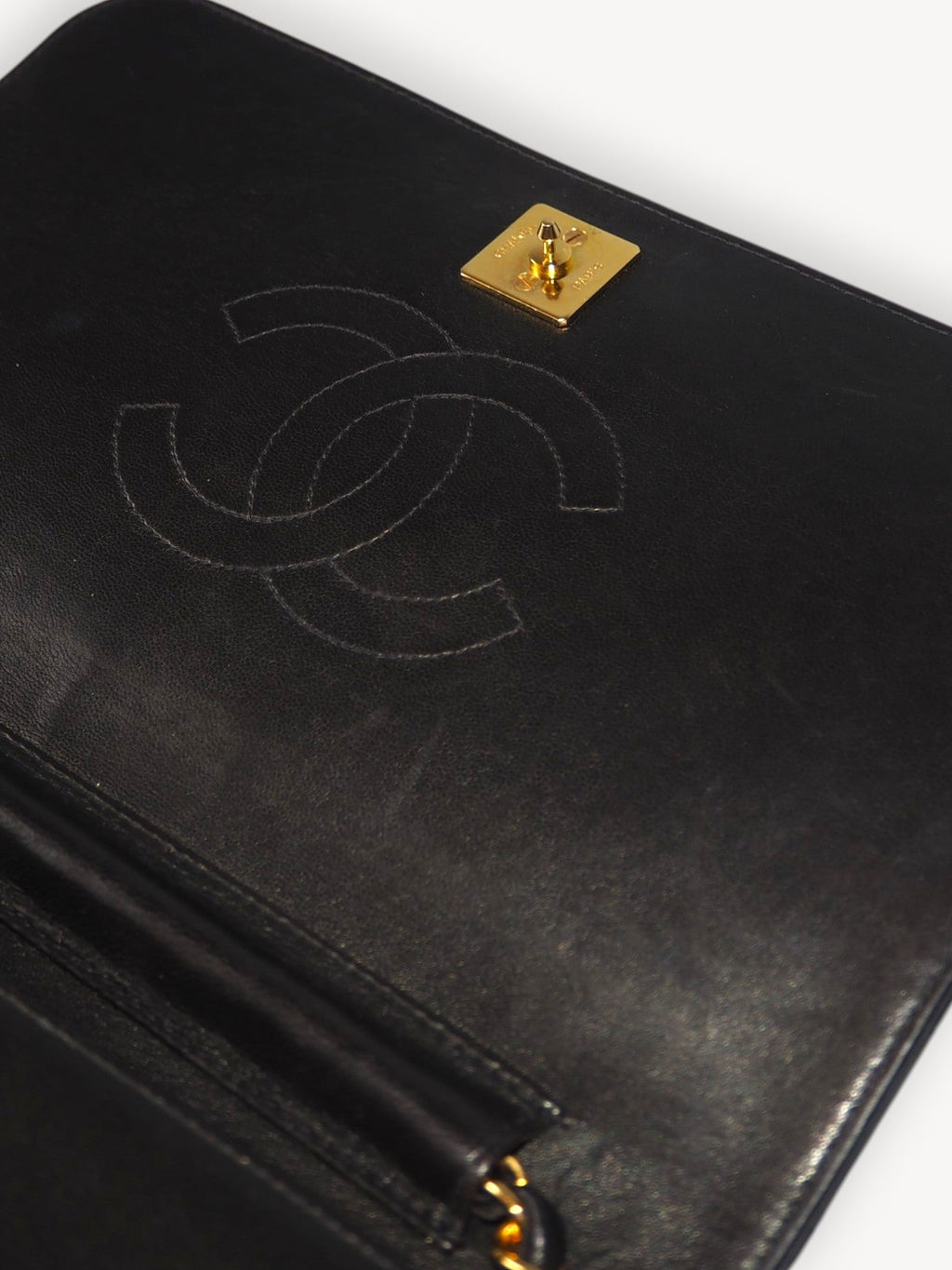 CHANEL SINGLE FULL FLAP BAG BLACK