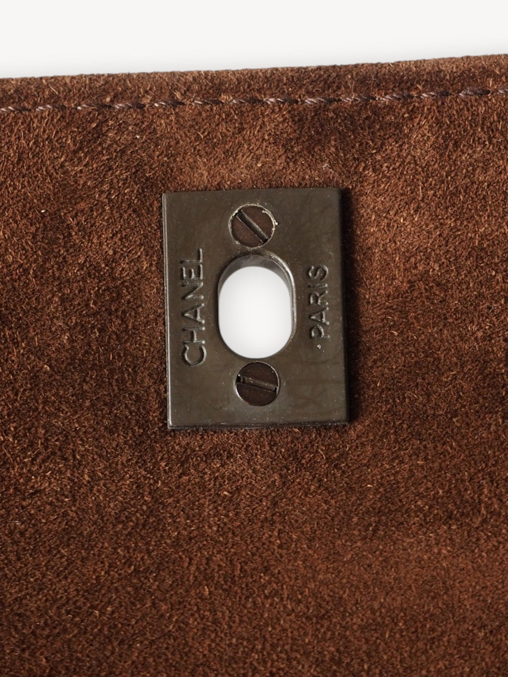 CHANEL SUEDE SHOULDER BAG BROWN
