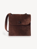 CHANEL SUEDE SHOULDER BAG BROWN