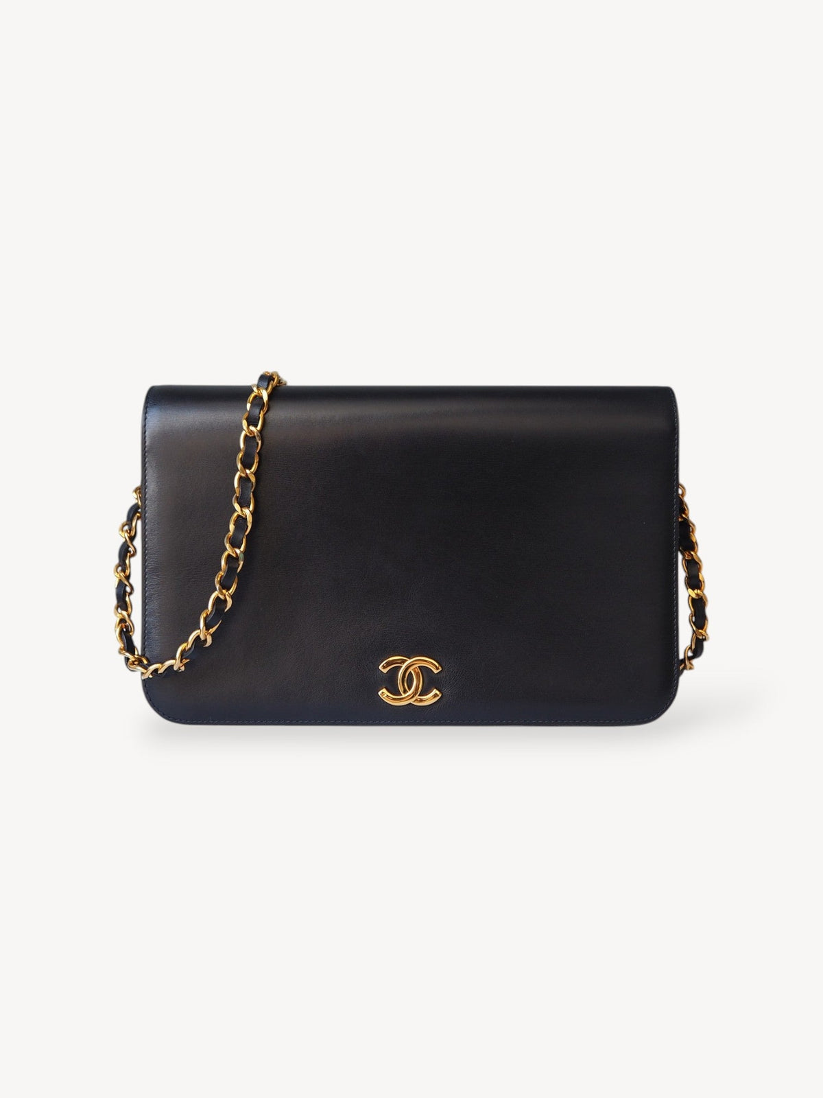 CHANEL SINGLE FLAP BAG NAVY