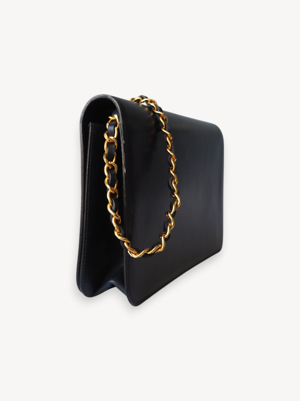 CHANEL SINGLE FLAP BAG NAVY