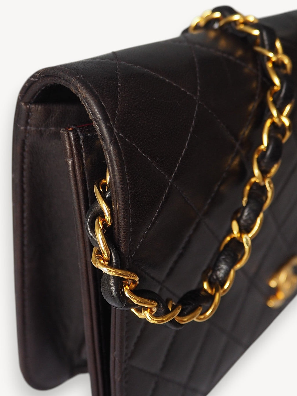 CHANEL SINGLE FULL FLAP BAG BLACK