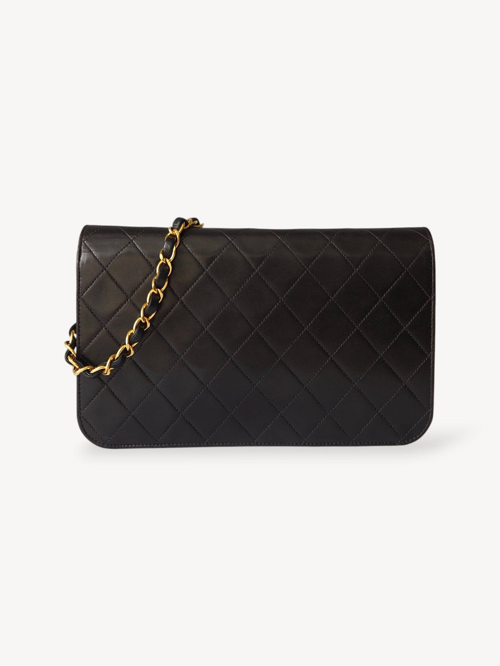 CHANEL SINGLE FULL FLAP BAG BLACK