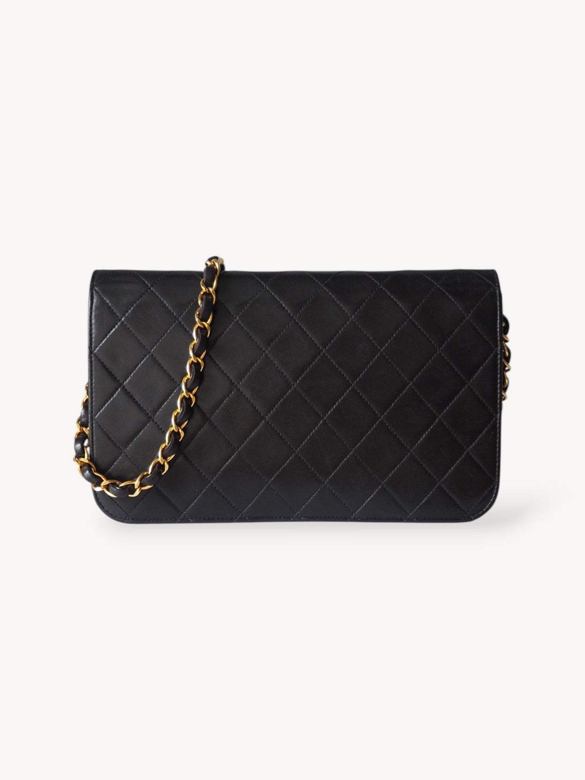 CHANEL SINGLE FULL FLAP BAG BLACK