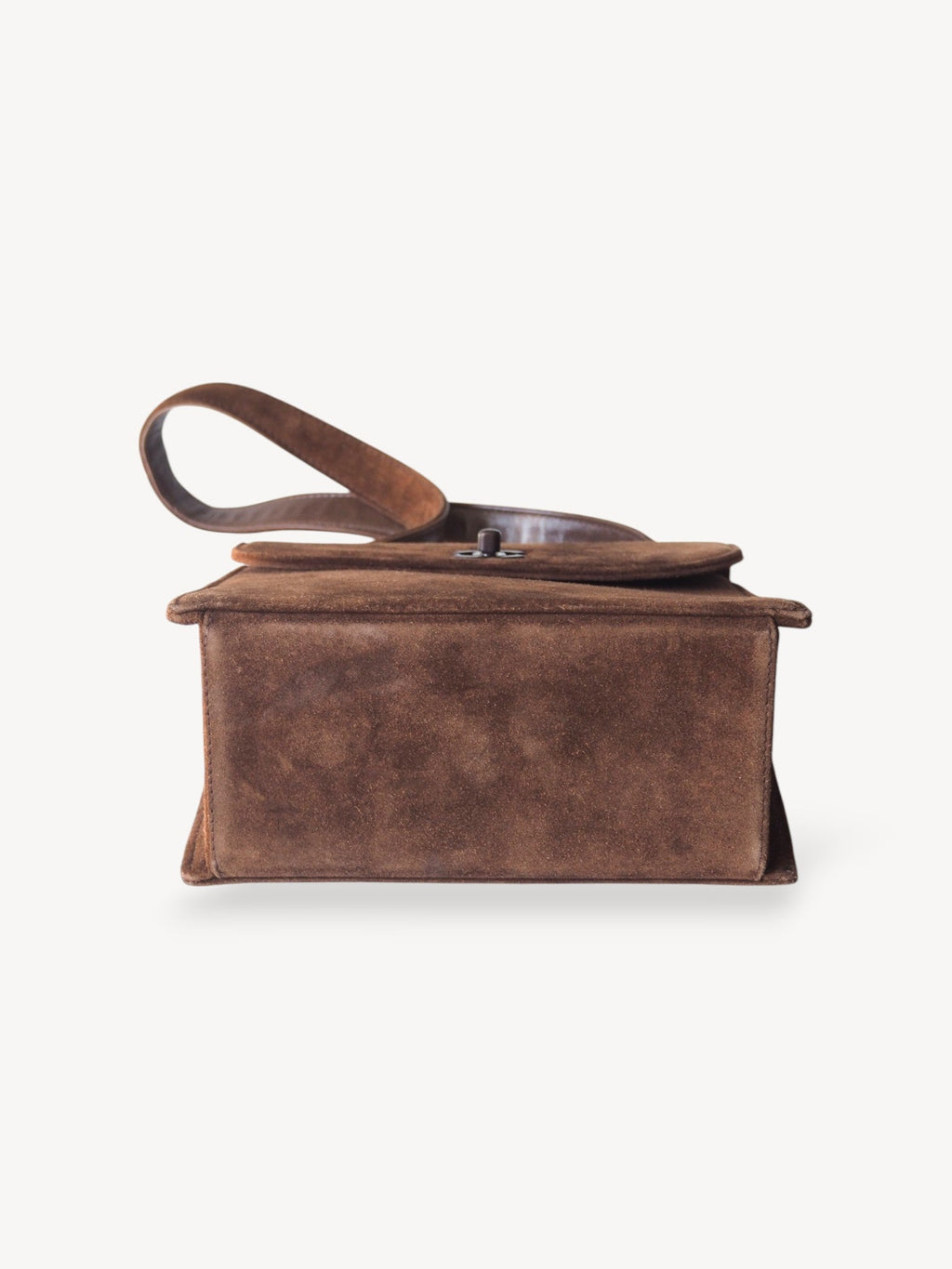 CHANEL SUEDE SHOULDER BAG BROWN