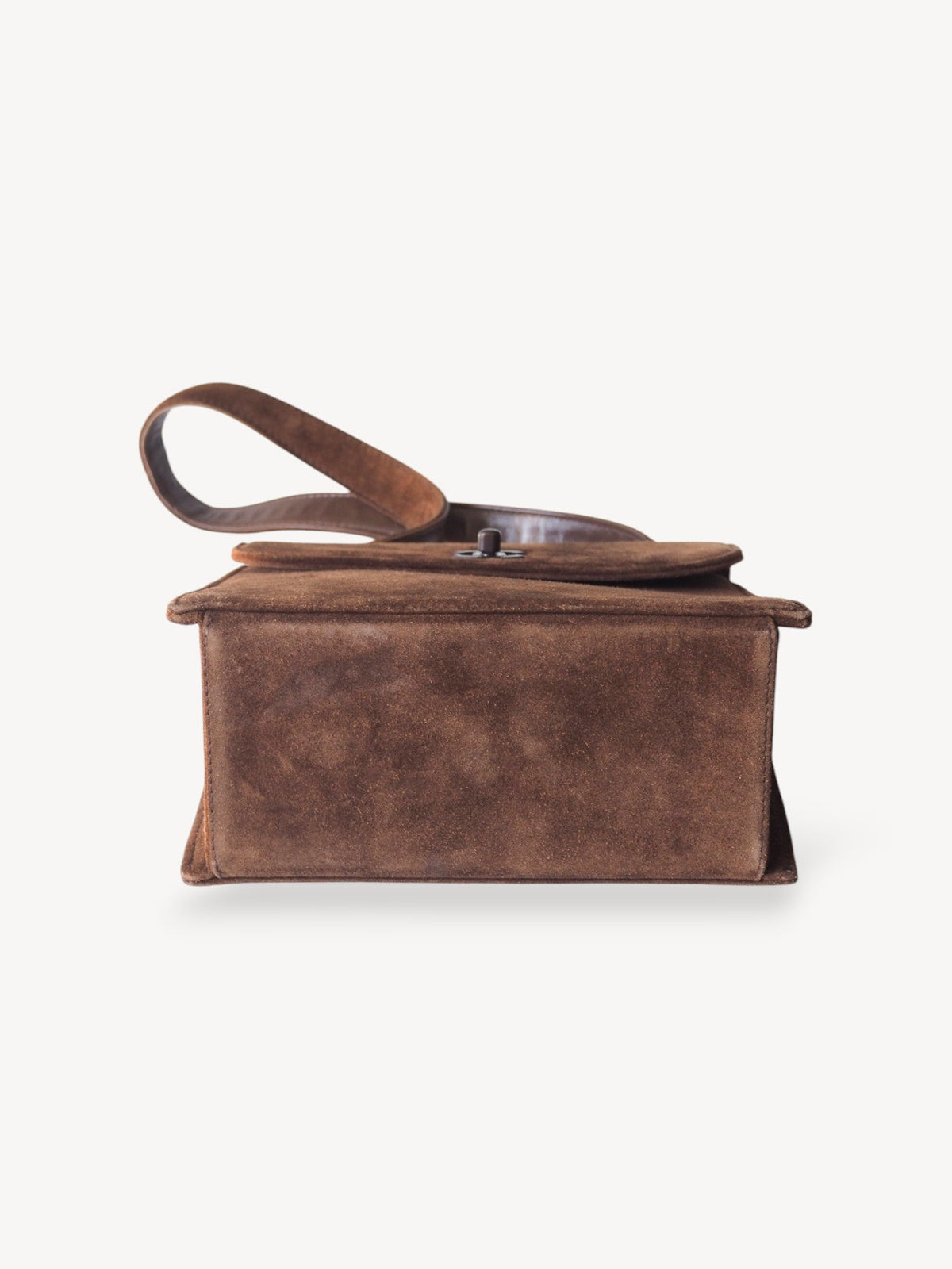 CHANEL SUEDE SHOULDER BAG BROWN