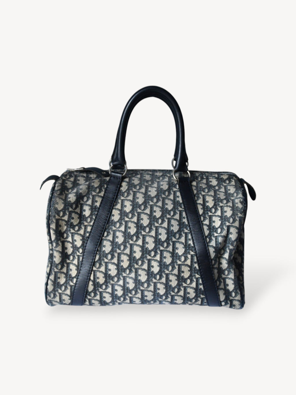 CHRISTIAN DIOR OBLIQUE BOSTON BAG 30 NAVY