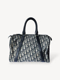CHRISTIAN DIOR OBLIQUE BOSTON BAG 30 NAVY