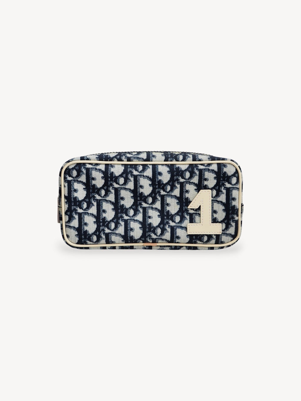 CHRISTIAN DIOR OBLIQUE COSMETIC POUCH BLUE
