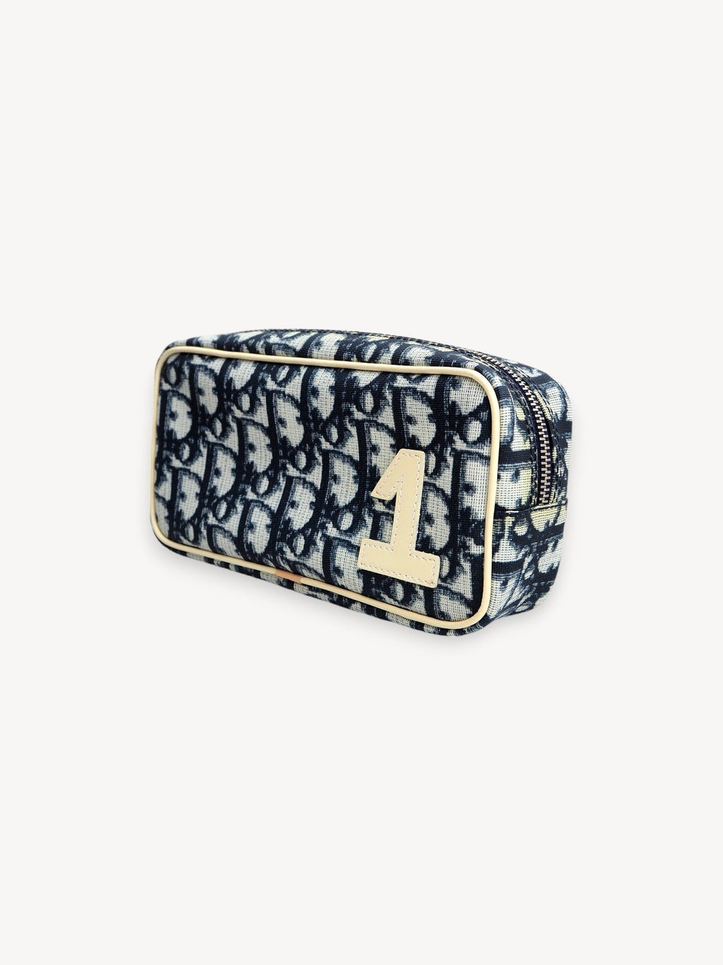 CHRISTIAN DIOR OBLIQUE COSMETIC POUCH BLUE