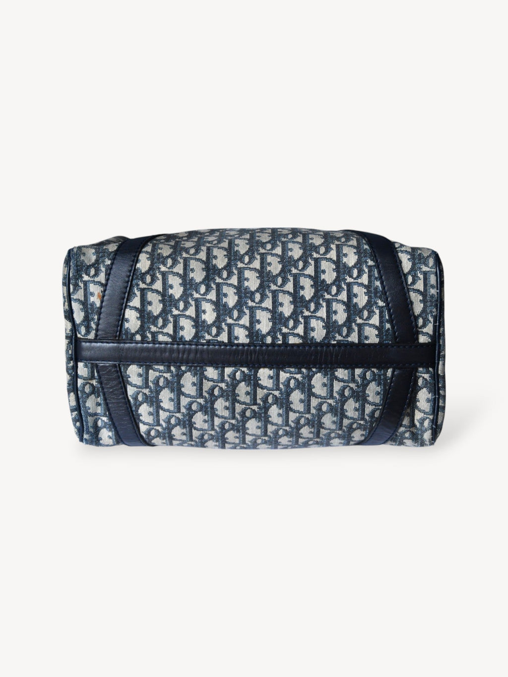 CHRISTIAN DIOR OBLIQUE BOSTON BAG 30 NAVY