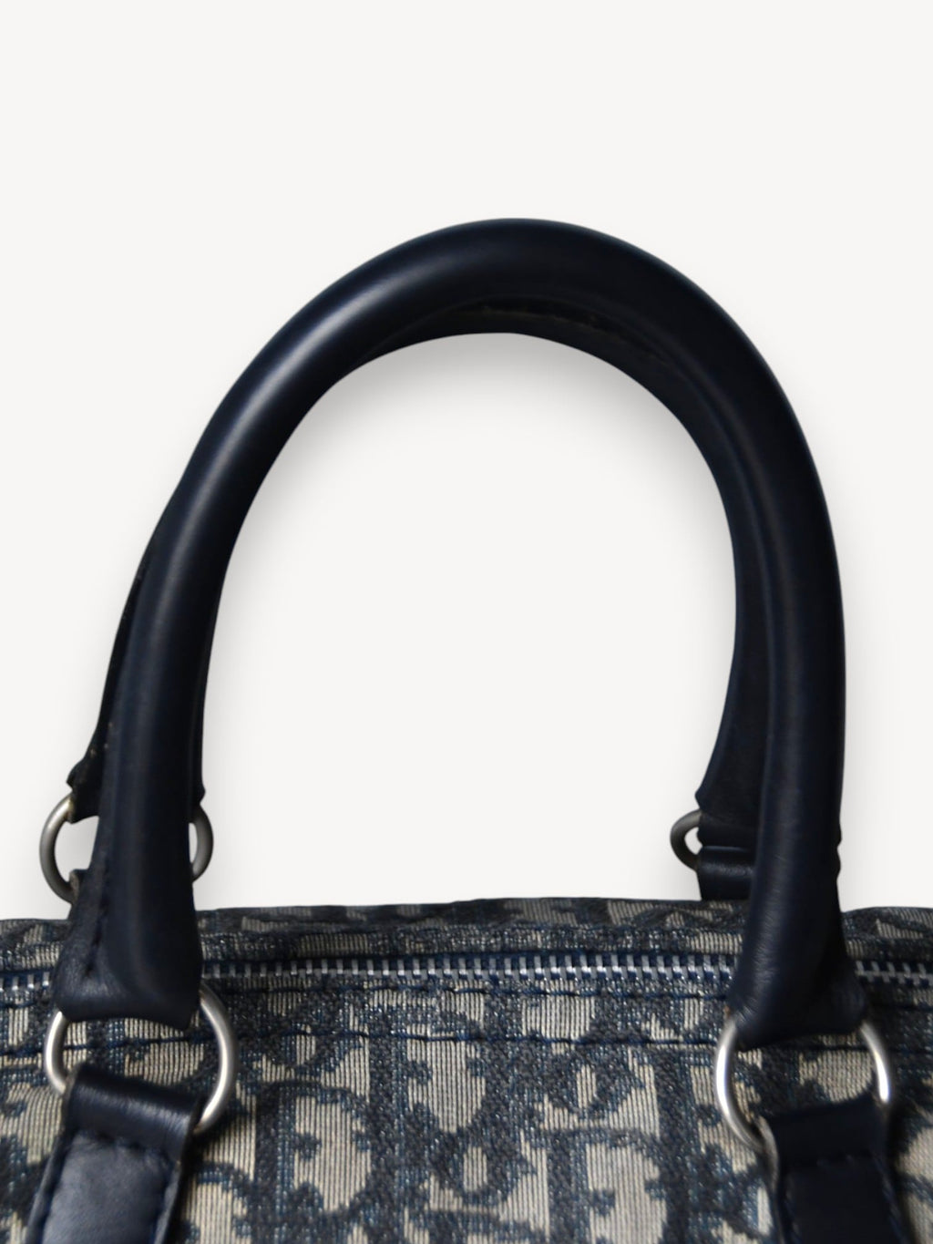 CHRISTIAN DIOR OBLIQUE BOSTON BAG 30 NAVY