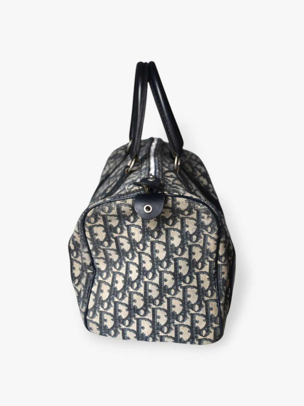 CHRISTIAN DIOR OBLIQUE BOSTON BAG 30 NAVY