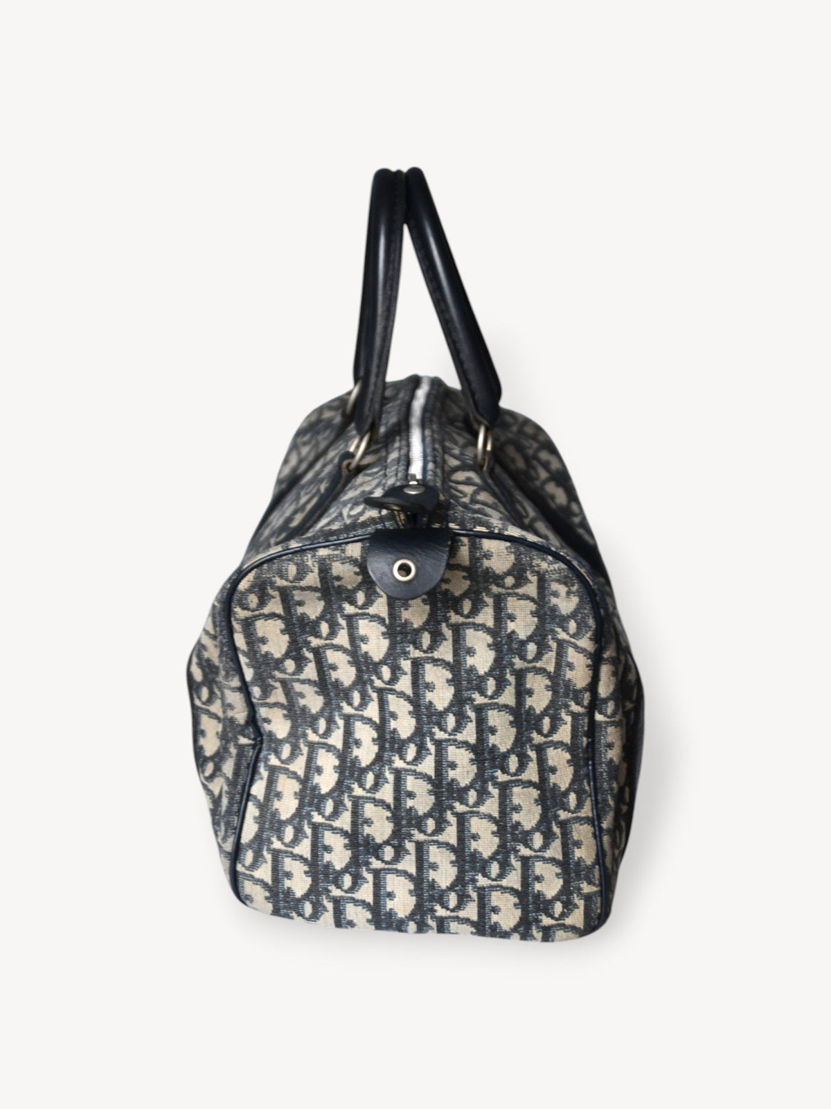 CHRISTIAN DIOR OBLIQUE BOSTON BAG 30 NAVY