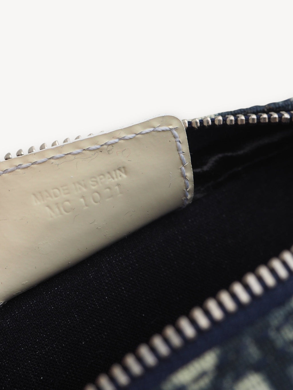 CHRISTIAN DIOR OBLIQUE COSMETIC POUCH BLUE
