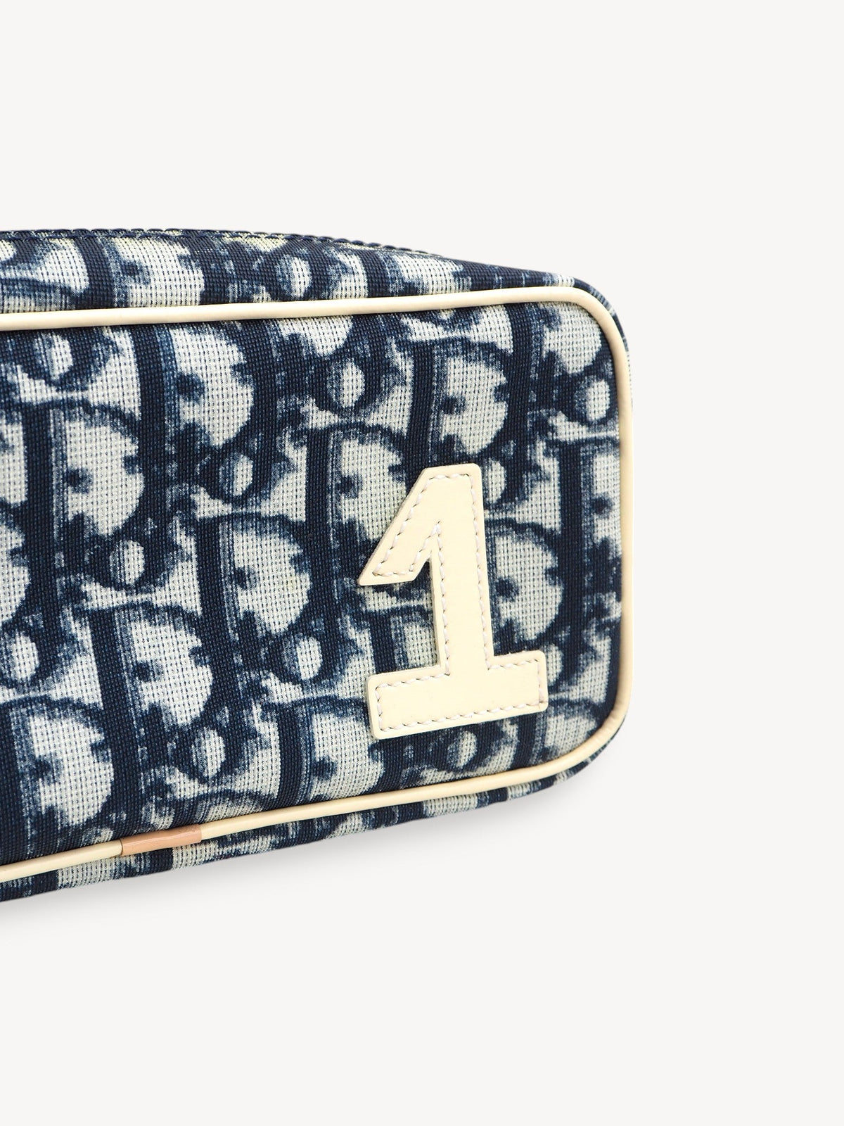 CHRISTIAN DIOR OBLIQUE COSMETIC POUCH BLUE