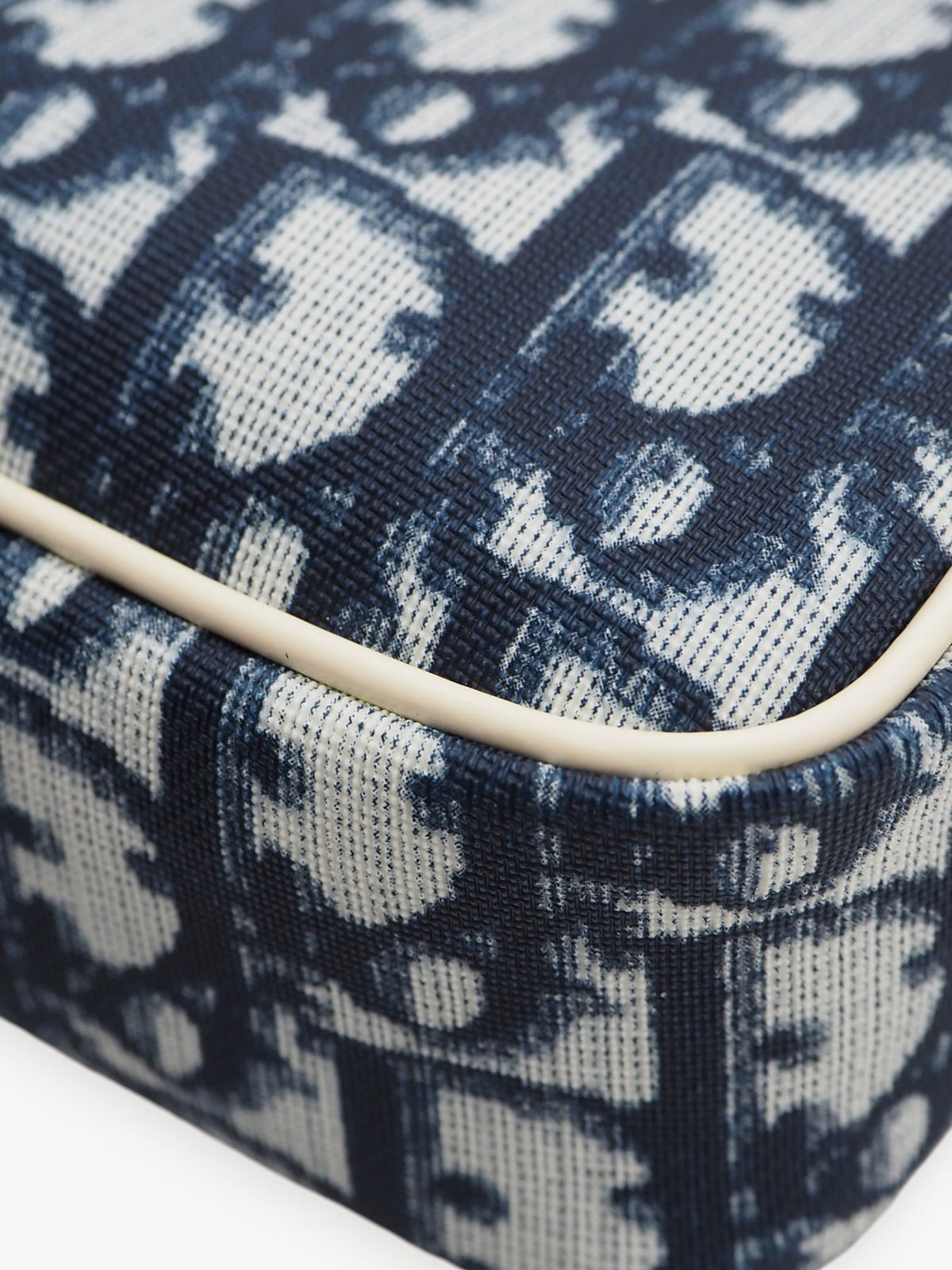 CHRISTIAN DIOR OBLIQUE COSMETIC POUCH BLUE