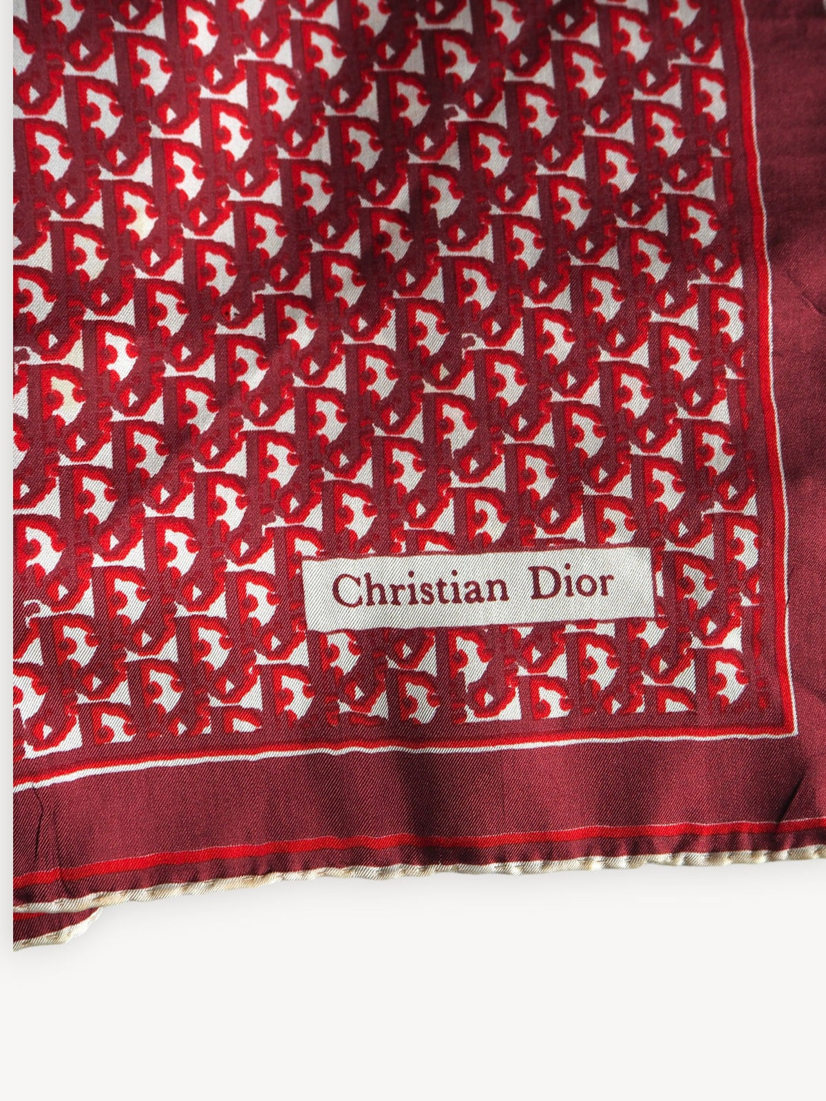 CHRISTIAN DIOR SILK MONOGRAM SCARF