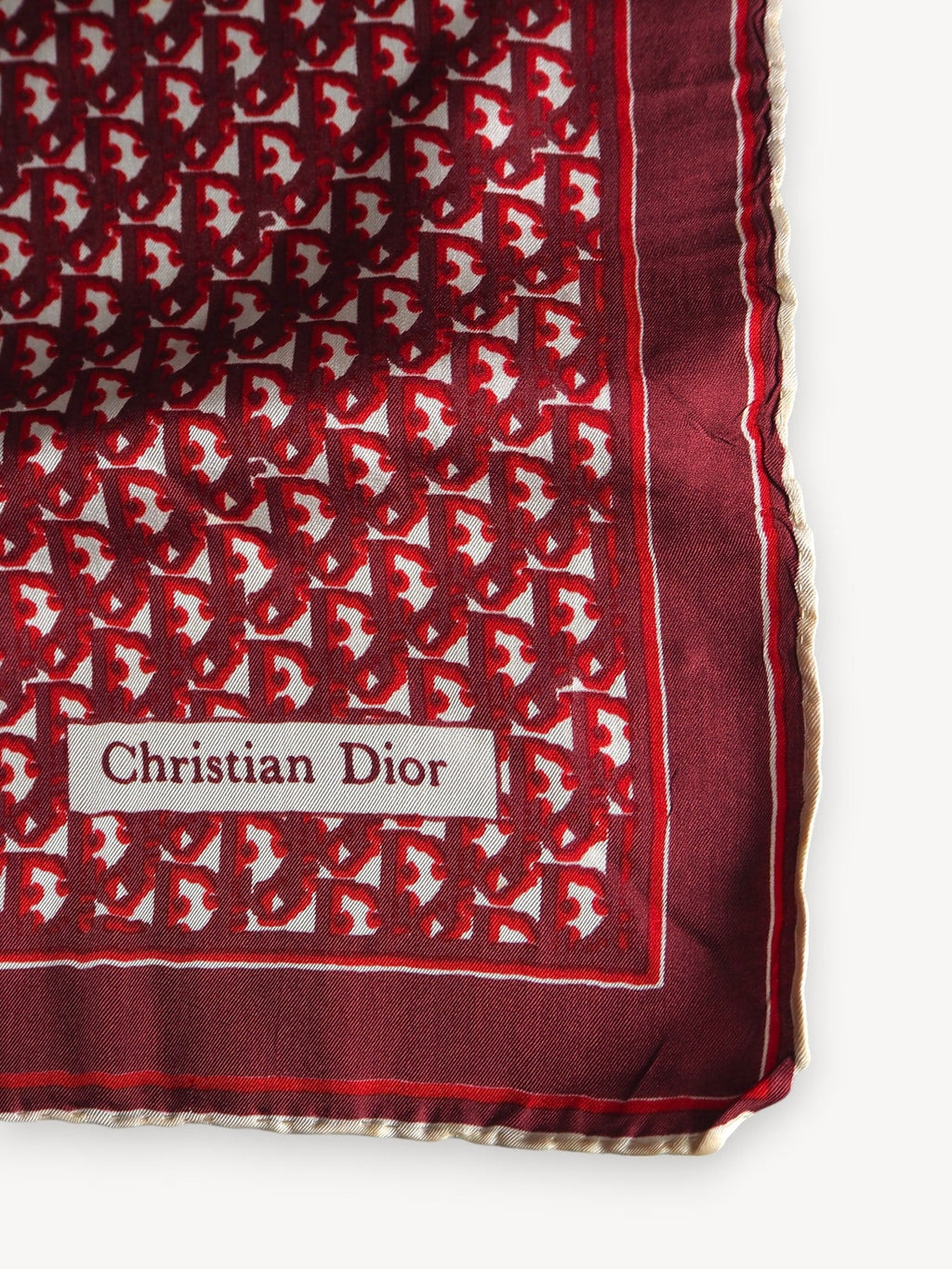 CHRISTIAN DIOR SILK MONOGRAM SCARF