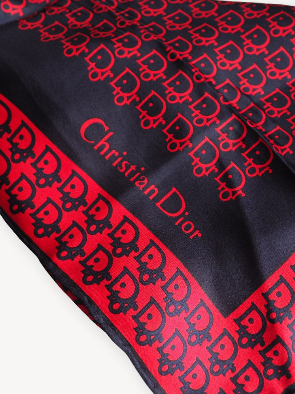 CHRISTIAN DIOR SILK LOGO SCARF