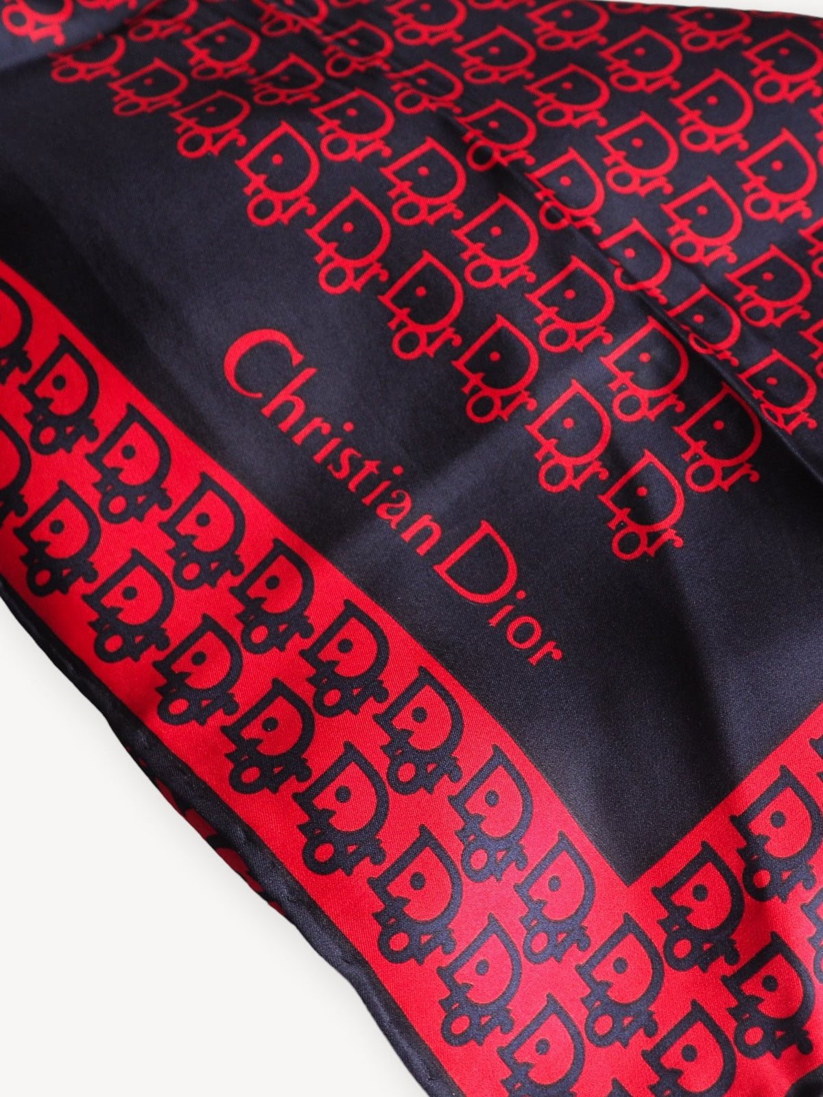 CHRISTIAN DIOR SILK LOGO SCARF