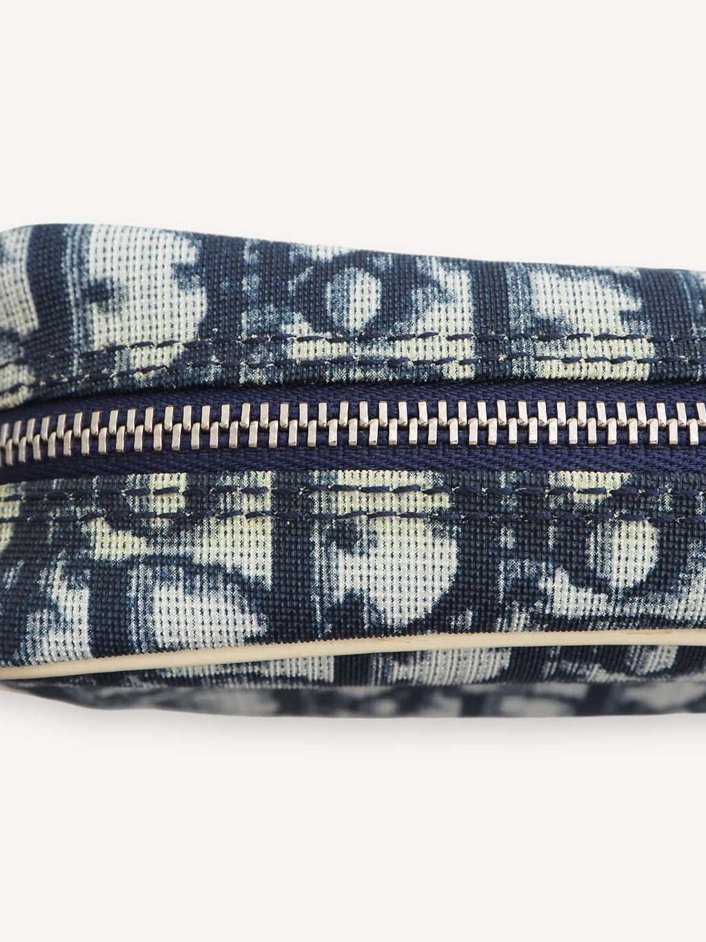 CHRISTIAN DIOR OBLIQUE COSMETIC POUCH BLUE