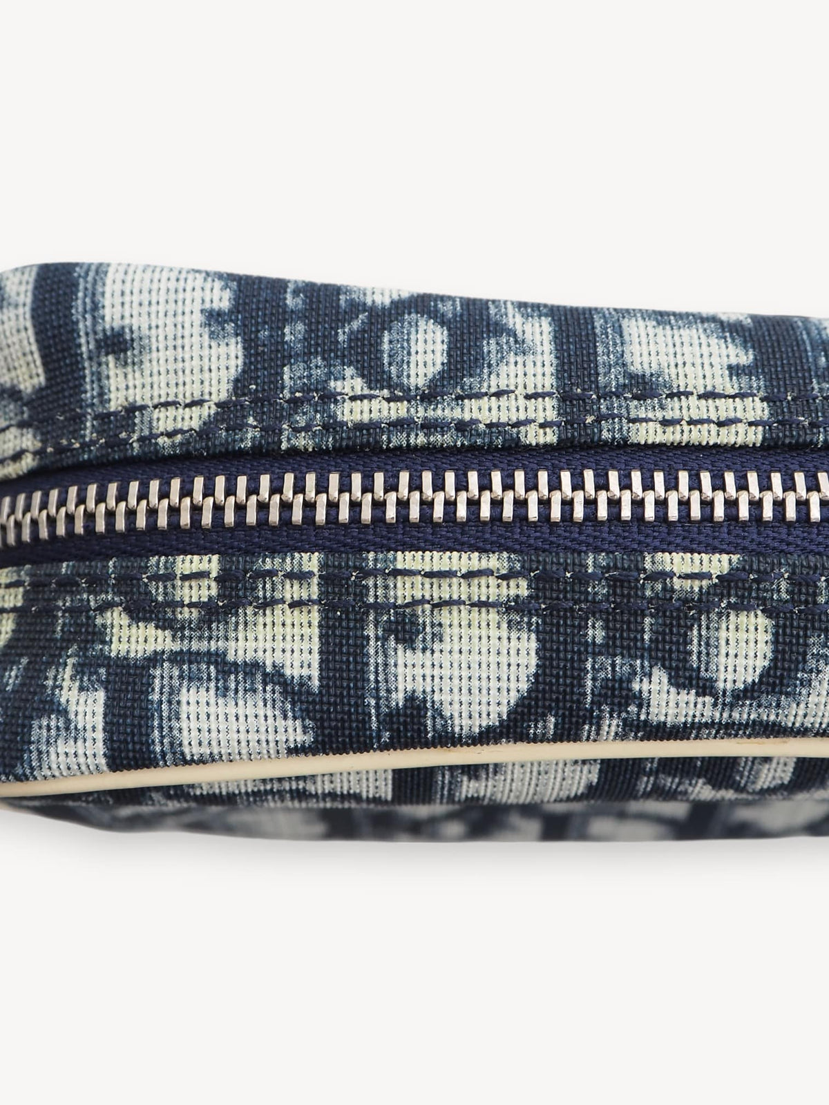 CHRISTIAN DIOR OBLIQUE COSMETIC POUCH BLUE