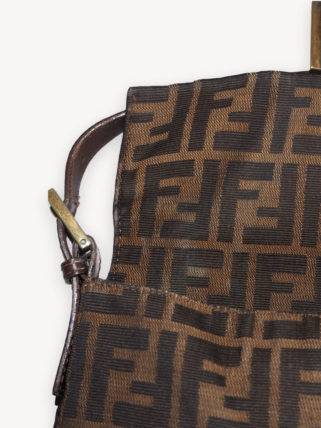 FENDI ZUCCA BAGUETTE BAG GOLD HARDWARE