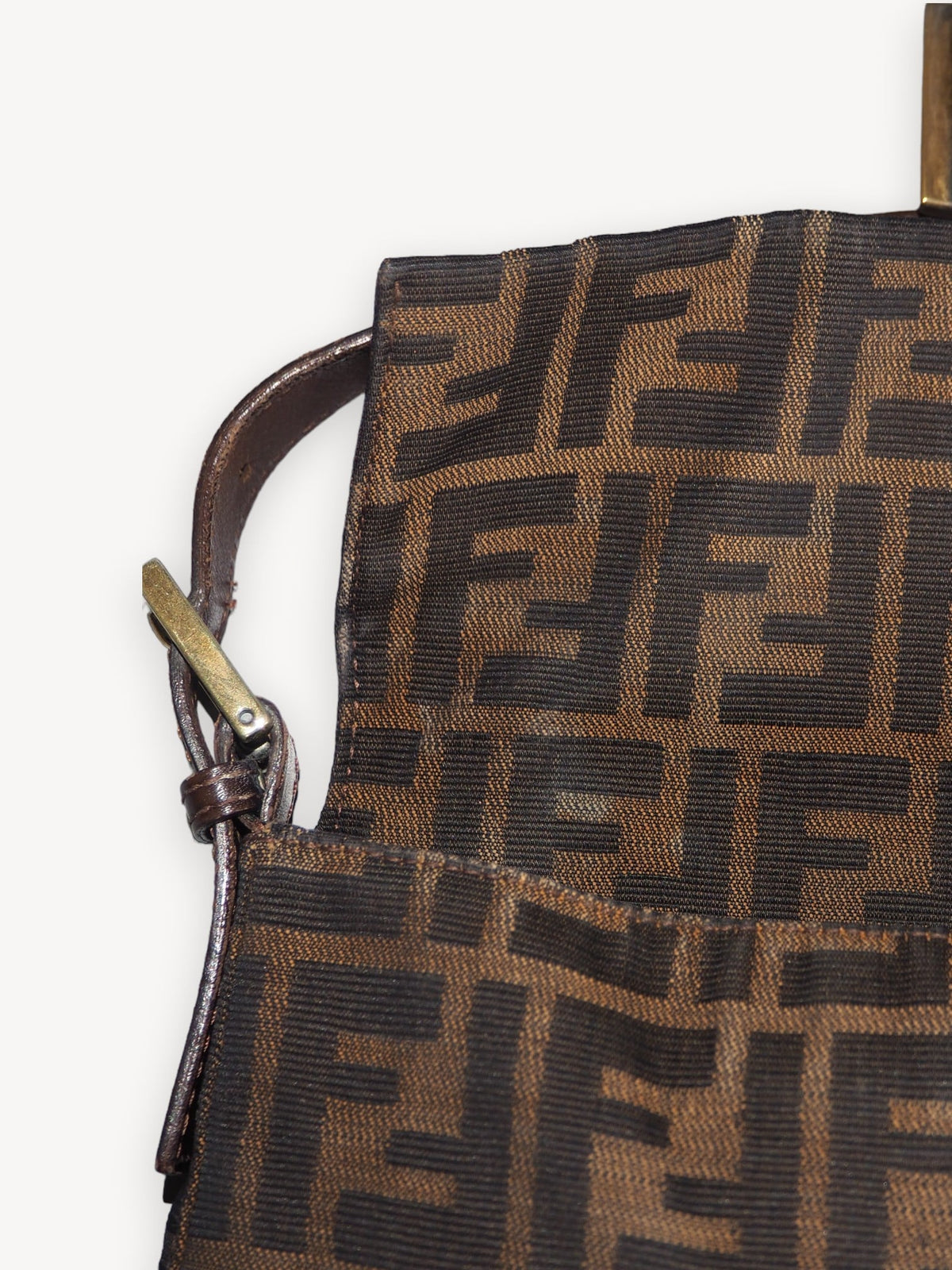 FENDI ZUCCA BAGUETTE BAG GOLD HARDWARE
