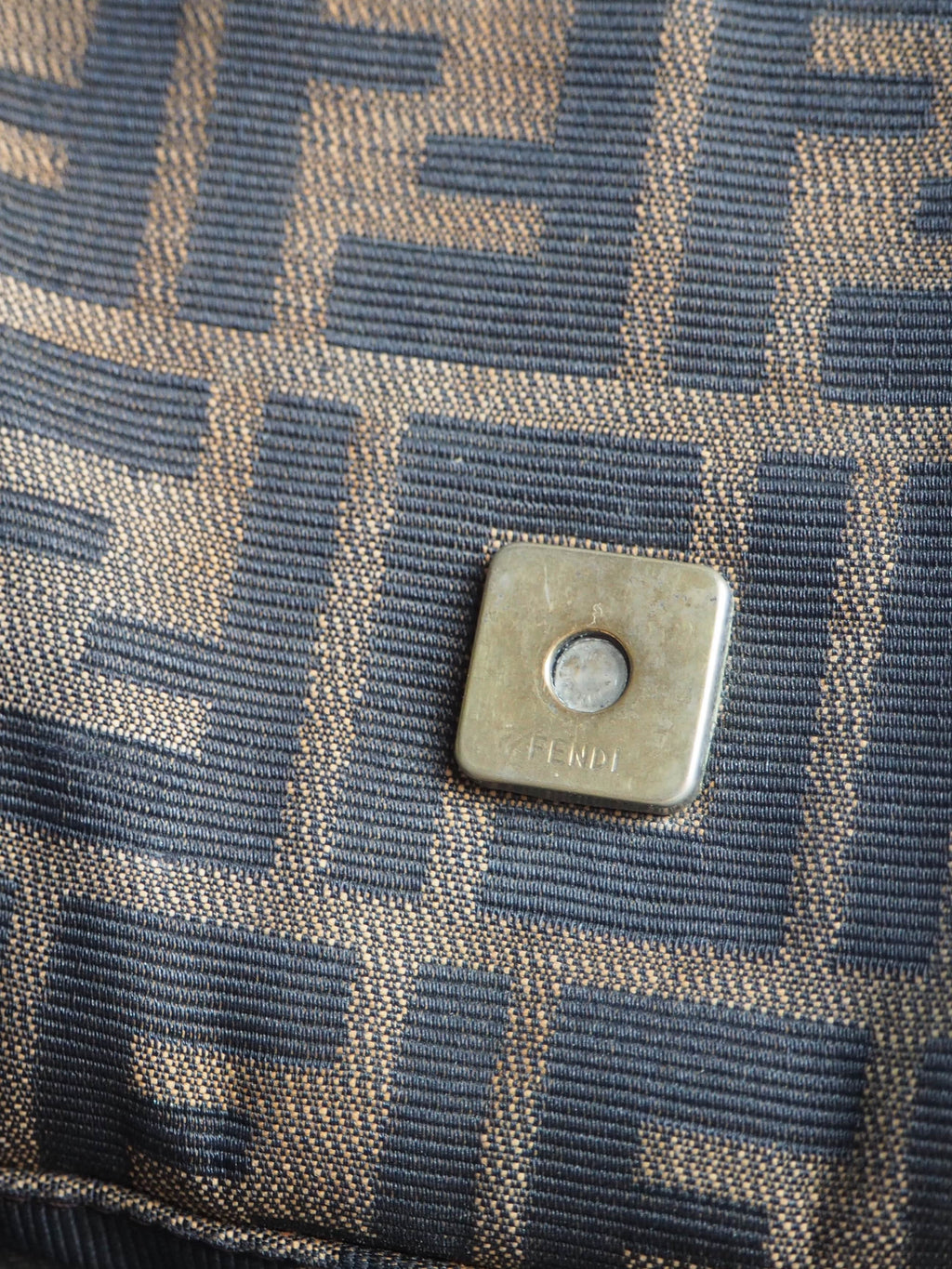 FENDI ZUCCA BAGUETTE BAG GOLD HARDWARE