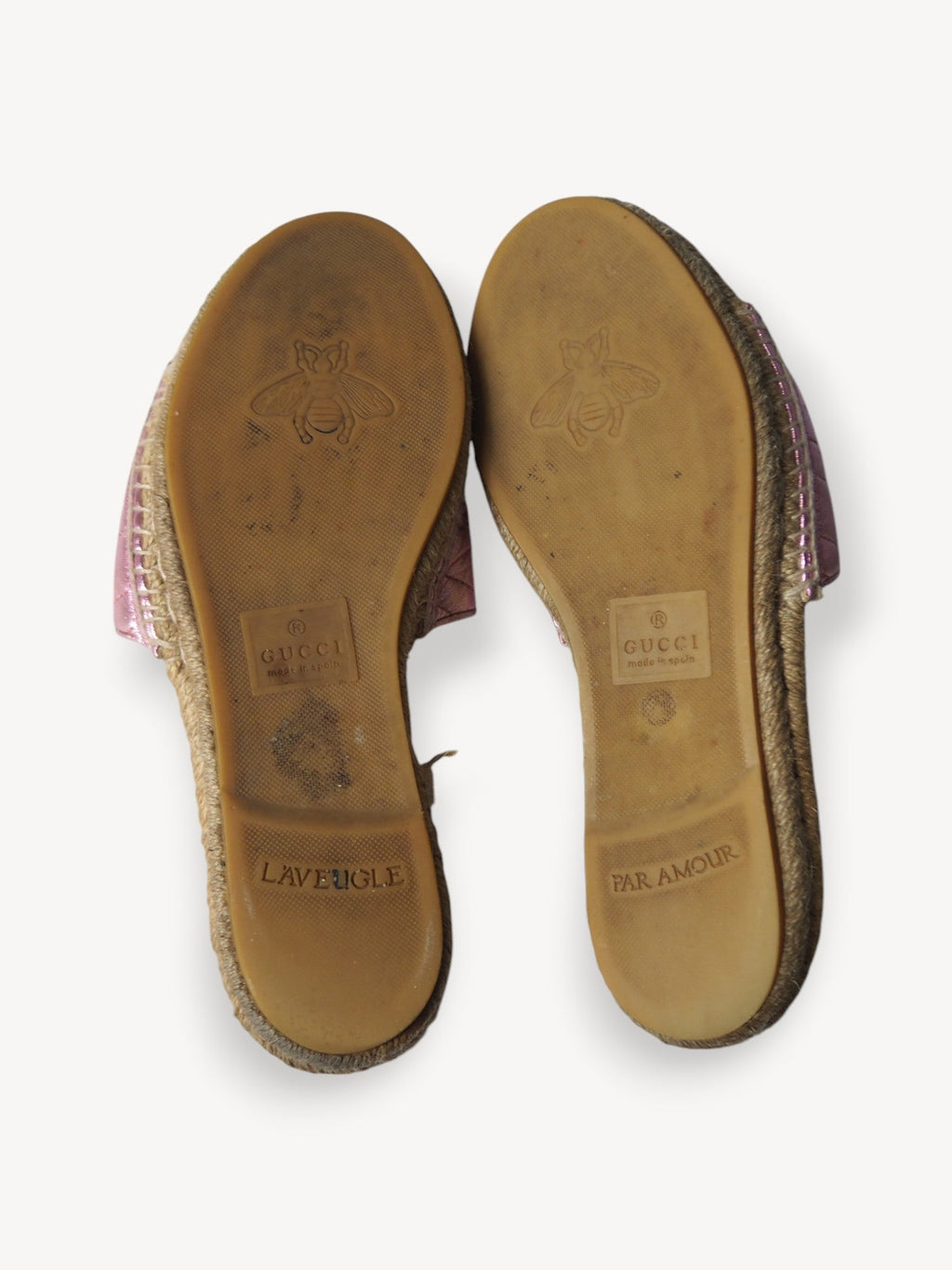 GUCCI MARMONT ESPADRILLE SLIDE SANDALS