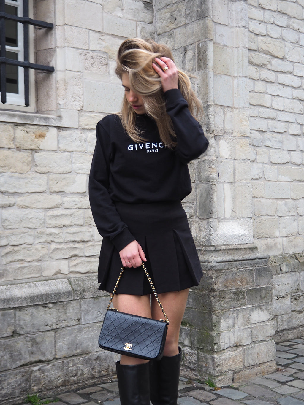 GIVENCHY FADED LOGO SWEATER